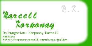 marcell korponay business card